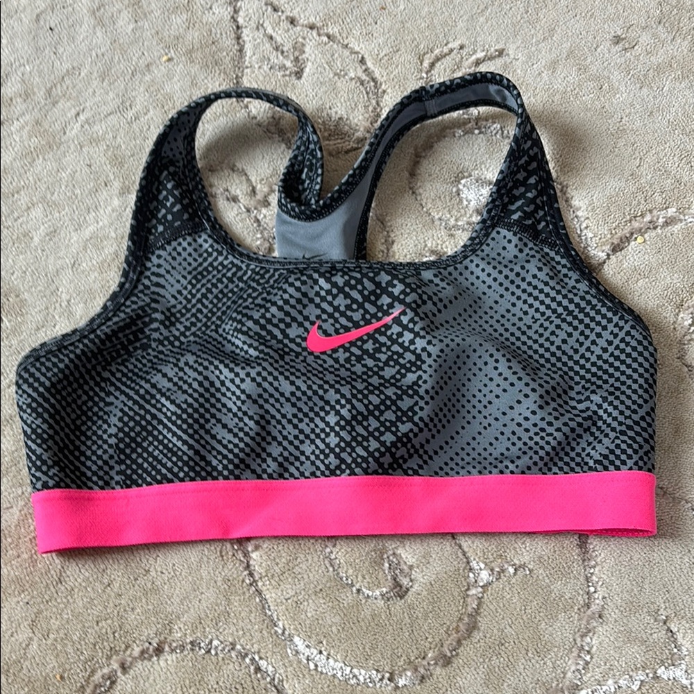 Nike Black and Pink Sports Bra